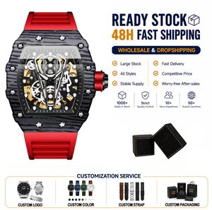 Luxury Men's Mechanical Watches Automatic Movement 42mm Silicone Strap