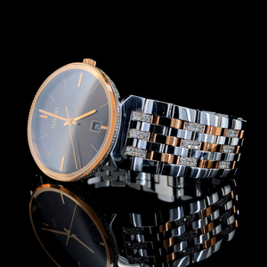 Rose Gold Mechanical Watch Stainless Steel Case 40mm