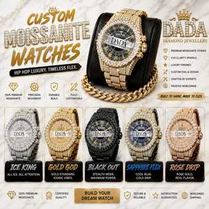 Moissanite Quartz Luxury Wristwatch