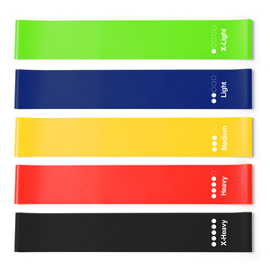Wholesale Set Of 5 Resistance Bands Hip Loop Elastic Exercise Bands Fitness Workout Yoga Stretch Bands For Gym