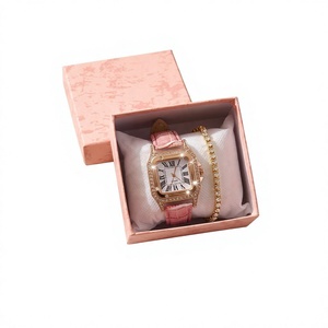 Square Dial Kids Student Watch Analog Quartz Wristwatch Leather Strap Girls Gift