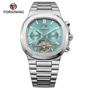Shanghai Watch Men Stainless Steel Band 20mm Analog Tourbillon Automatic OEM