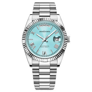Men's 40mm Stainless Steel Mechanical Watch Sapphire Crystal